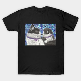 Mother and baby cat art T-Shirt